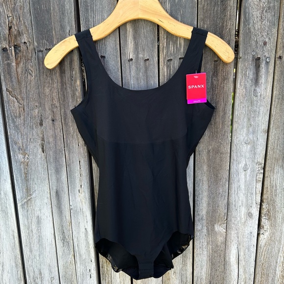 NWT Spanx Thinstincts Panty Bodysuit Very Black M - Picture 2 of 12